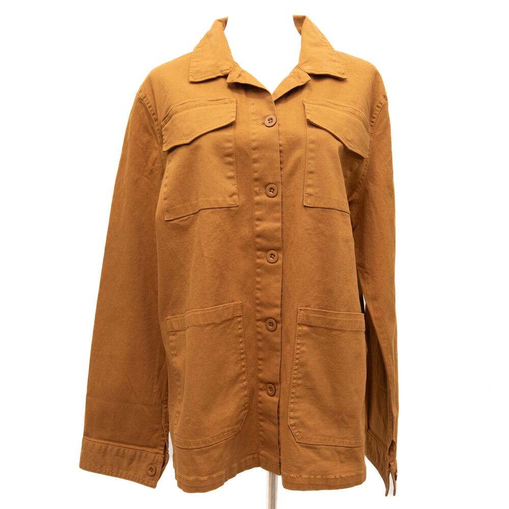Sanctuary Mustard Basic Twill Utility Jacket Size XL
